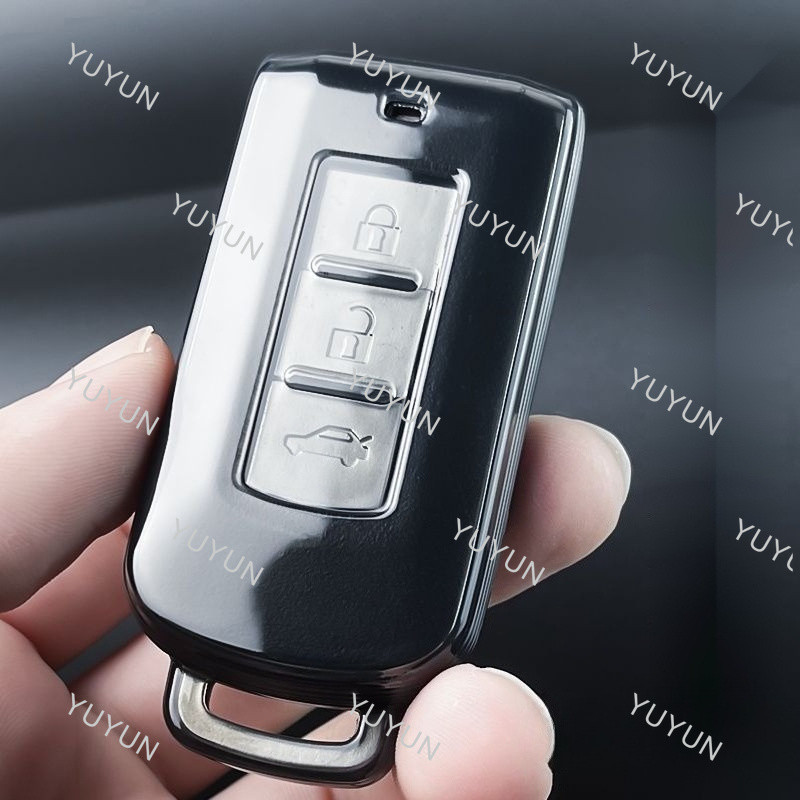 YY TPU Trong Suốt Chìa Khóa Xe Ô Tô Dành Cho Mitsubishi Strada 2023 Montero Xpander Cross Lancer Paj