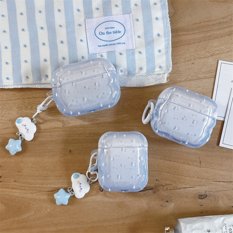 Giọt mưa màu xanh trong suốt cho Airpod 1 / 2 3 Pro Pro2 pro3 Airpod4 ❈ ❈ ❈ ❈ ❈ ❈ ❈ ❈ ❈ ❈ AirPods Pr