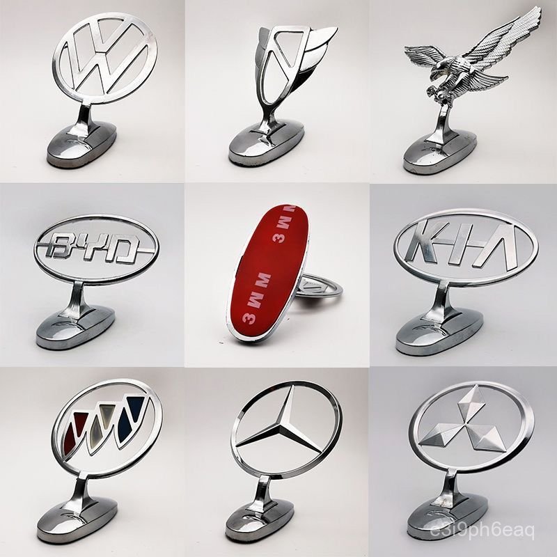 Logo Đặt ra một tiêu chuẩn Mercedes Benz 3D kim loại gắn nắp capo xe ô tô biểu tượng ngôi sao ba cán