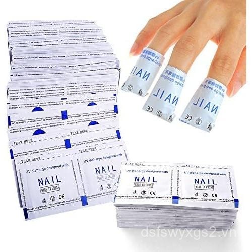 50 / 100 Chiếc Gel Tẩy Ba Lan Quấn Miếng Lót Lá Móng Tay Nghệ Thuật Làm Sạch Làm Móng Tay Với Aceton