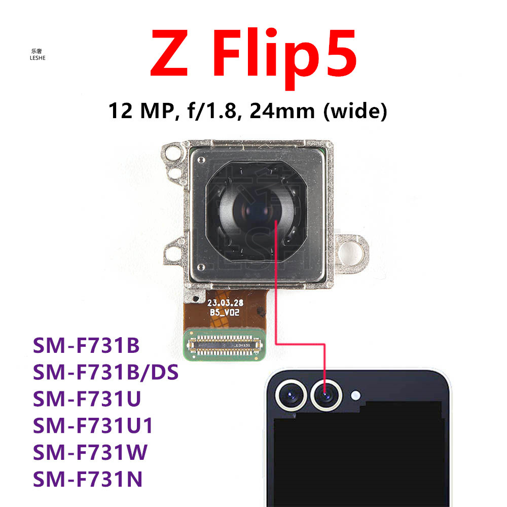 Camera Sau Chính 12MP Cho Samsung Galaxy Z Flip5 SM-F731B F731 F731U F731N Mô-đun Camera Sau Z Flip 