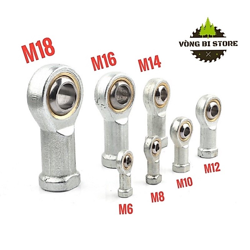 Vòng Bi mắt trâu Si(PHS)...T/K 6mm, 8mm, 10mm, 12mm, 14mm, 16mm, 18mm T/K
