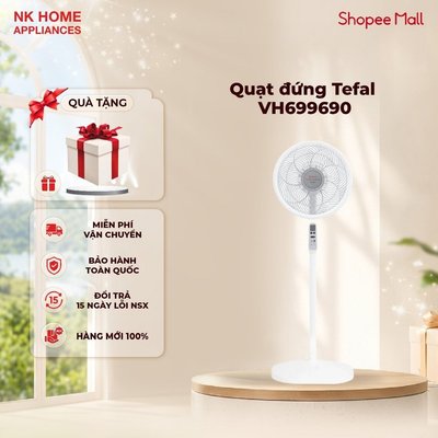 Quạt đứng Tefal VH699690 Turbo Silence Extreme 7 cánh, động cơ DC, Trắng | Bảo Hành 24 Tháng
