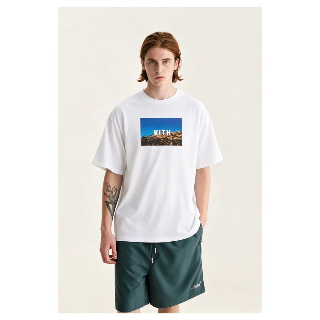Kith Hollywood Hollywood Đẹp Hợp Thời Trang Rời Phù Hợp Với Nam Nữ Cotton Nguyên Chất In Hình Tay Ng
