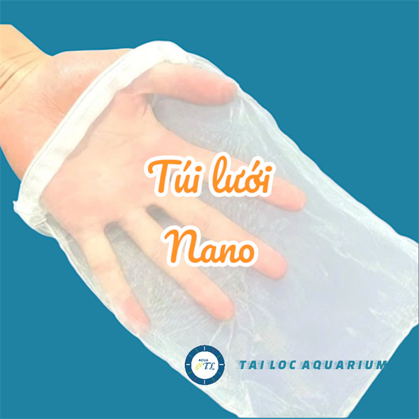 Túi đựng vật liệu lọc lưới Nano, túi lưới mau màu trắng, đựng Purigen, vật liệu lọc hạt nhỏ