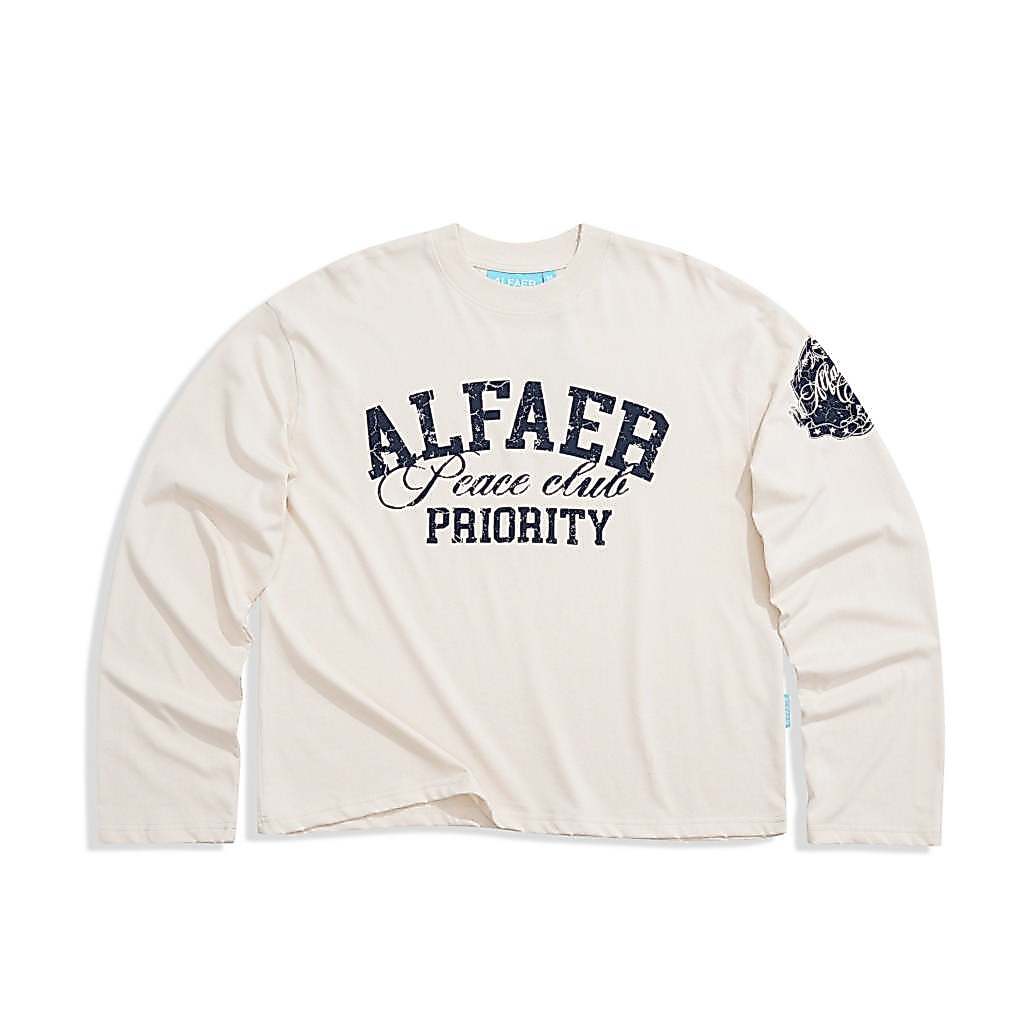 ÁO "ALFAER" PRIORITY LONGSLEEVE T-SHIRT-BEIGE
