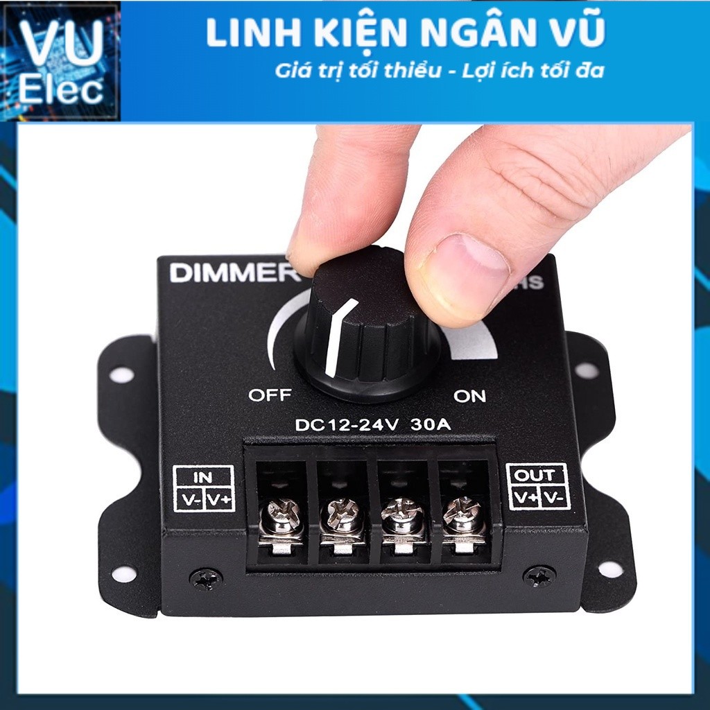 Dimmer 12V/24V 30A điều khiển tốc độ quạt 12-24V