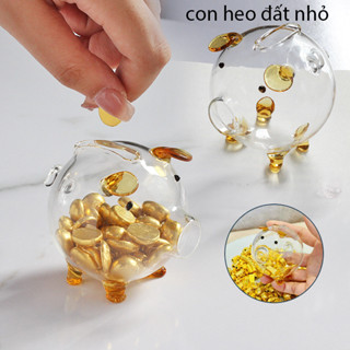  Heo Đất Trong Suốt Hũ đựng vàng,trang trímáy tính để bàn,Phong cách heo đất dễ thương,thương Sáng Tạo Quà Tặng Trẻ Em 