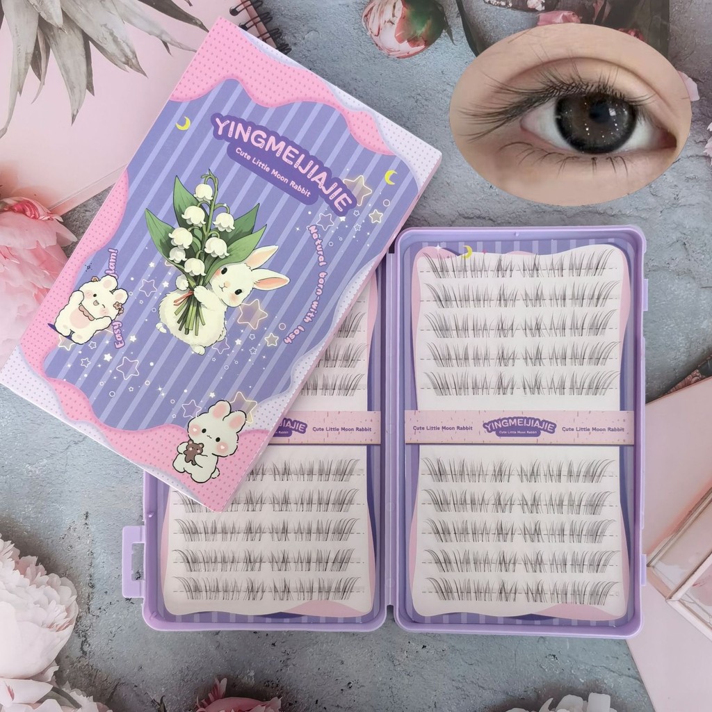 [Tự dính không cần keo] Dòng lông mi giả xuyên biên giới 20 hàng YF63 Giả lông mi đơn Lông mi mỏng c