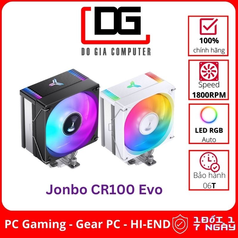 Tản Nhiệt Khí CPU Jonsbo CR1000 EVO RGB Đen - Trắng
