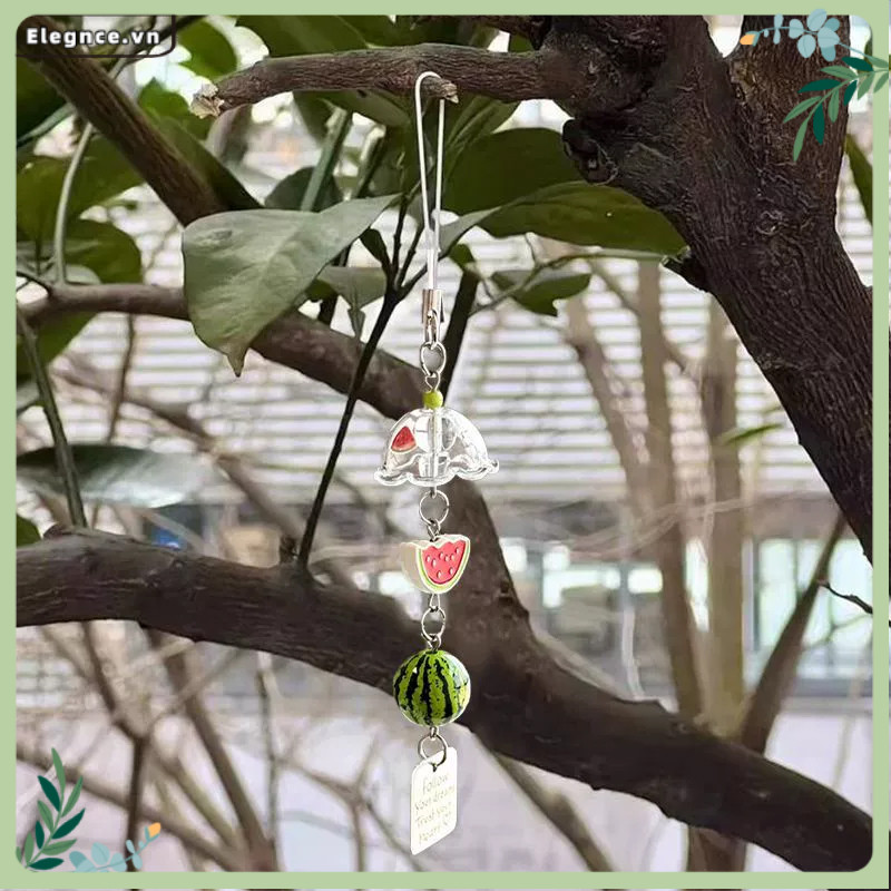 【Elevn】Mặt dây chuyền điện thoại chuông gió dưa hấu mùa hè hình trái tim cho bé gái Túi đựng máy ảnh | BigBuy360 - bigbuy360.vn
