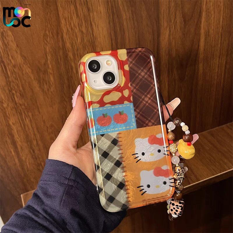Ốp Lưng Cho IPhone 17 11 15 13 12 16 Pro Max 7 16 Plus XR XS X Max Vỏ gối Hello Kitty họa tiết trái 