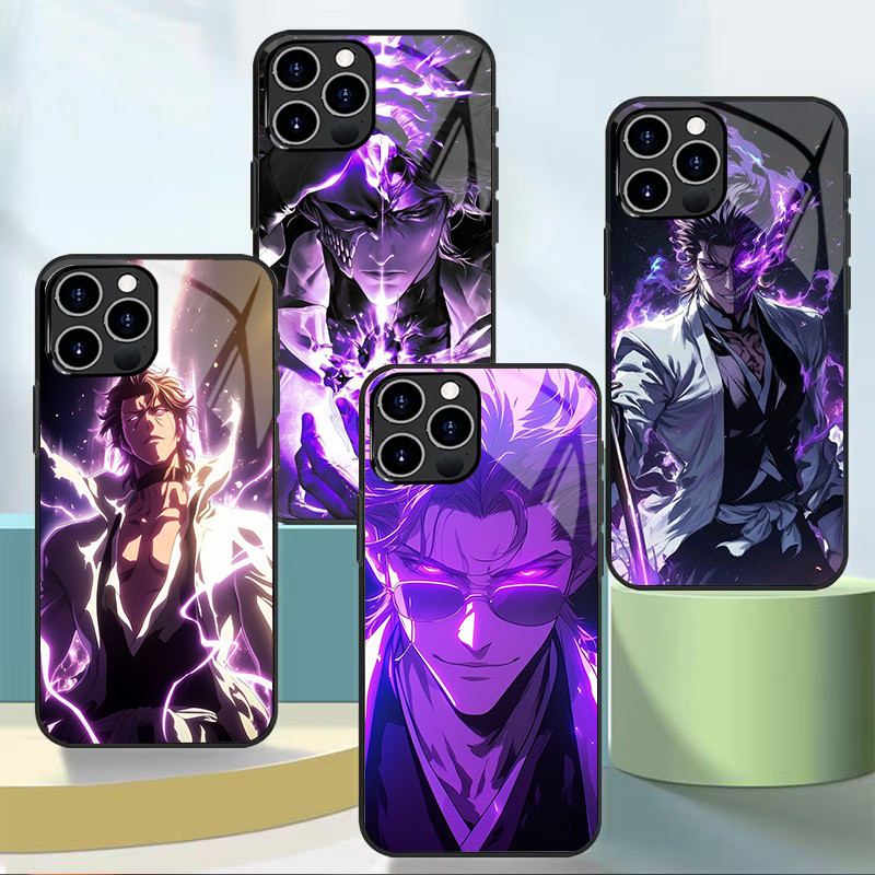 Ốp Điện Thoại Thủy Tinh Sosuke Aizen Bleach 01 Cho Iphone 11 12 Mini 13 14 Plus 15 16 Pro Max