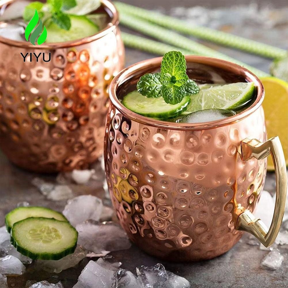 YIYU Cốc thép không gỉ YIYU, Cốc rượu Nga Moscow Mule Mug, bền Drinkware Bar Tool Bia Cup Home