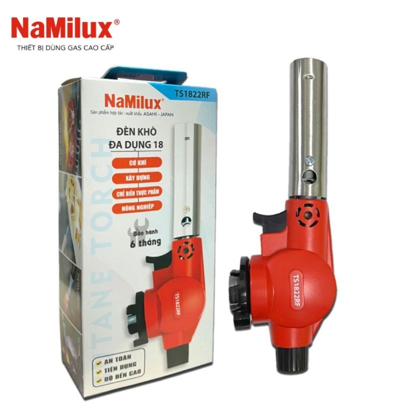 Đèn khò gas NAMILUX TS1822RF, công suất 1.8 kW, đèn khè ga ECO 18, sản phẩm hỏa tốc chất lượng cao.