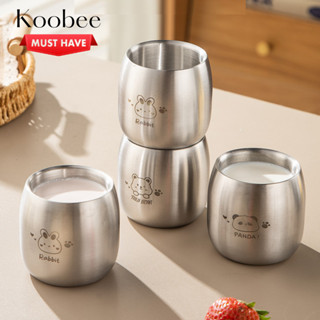  Ly Inox 304 Cho Bé 2 Lớp Cách Nhiệt Chống Nóng KOOBEE - Cốc Uống Nước An Toàn Thực Phẩm Dễ Thương 130ml | 333 