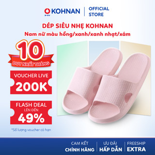Dép Siêu Nhẹ KOHNAN nam nữ màu hồng/xanh/xanh nhạt/xám