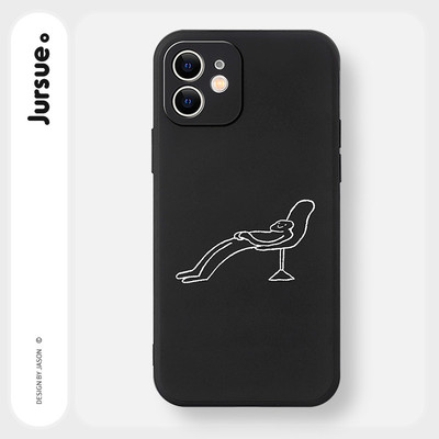 JURSUE Ốp lưng Nghệ thuật trừu tượng tối giản chống sốc chống bẩn mềm cho iPhone 17 Air 16 15 14 13 12 11 PRO MAX SE 2020 X XR XS ip 8 7 Plus MZ506662