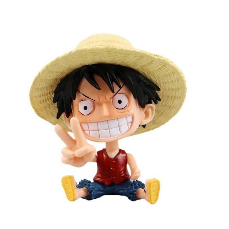 Đồ trang trí ô tô One Piece Búp bê để bàn làm bằng tay Luffy