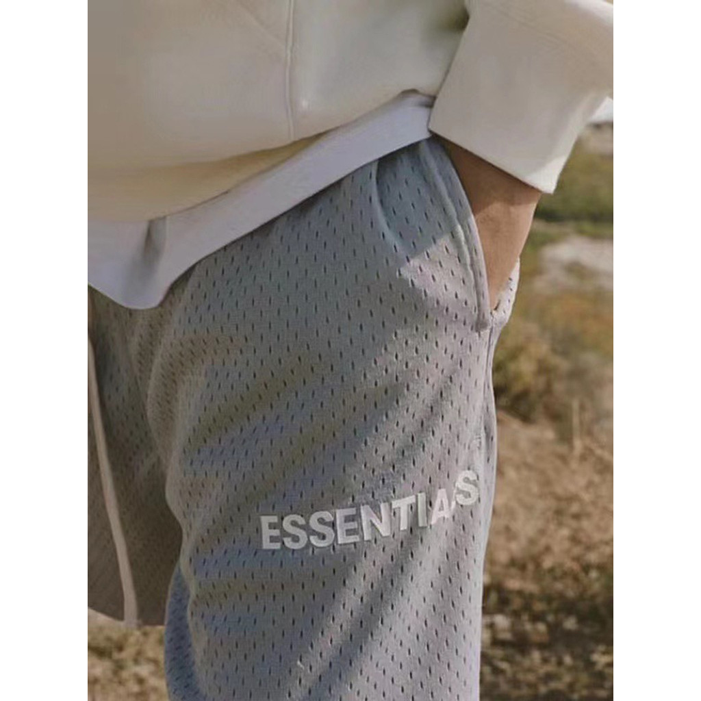 PUNB FOG Double Line FEAR OF GOD Loose and breathable ESSENTIALS Mesh casual shorts