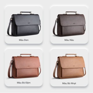 Túi Trita (Thời trang nam nắp gập phối quai trên - Túi đeo chéo da RTN8) Bagsmart