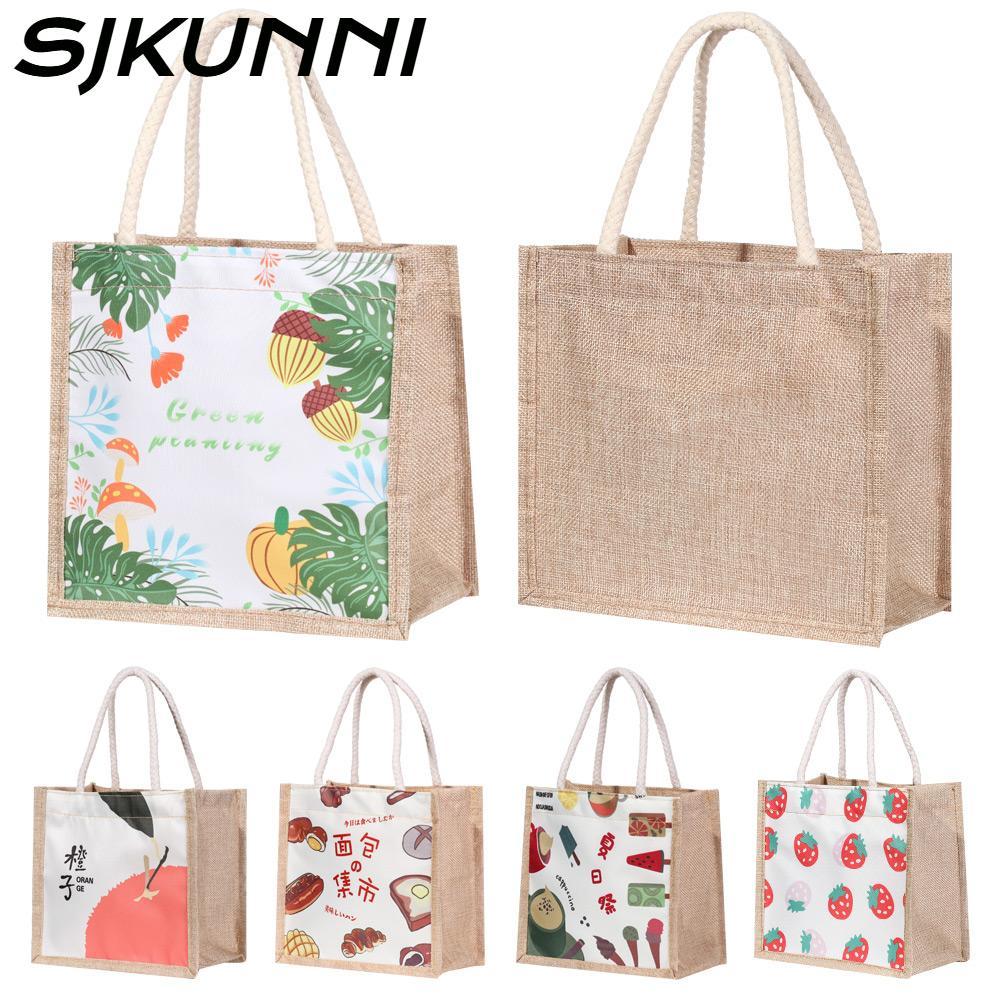 Túi xách vải SJKUNNI In hình Sáng tạo Peking Opera Nữ Casual Tote