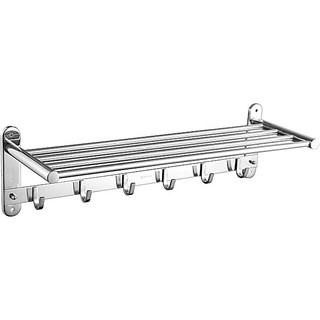 Chắc chắn dày 100% inox 304 máng khăn tắm thanh treo khăn đa năng có móc áo mkt2 hàng đặt xưởng