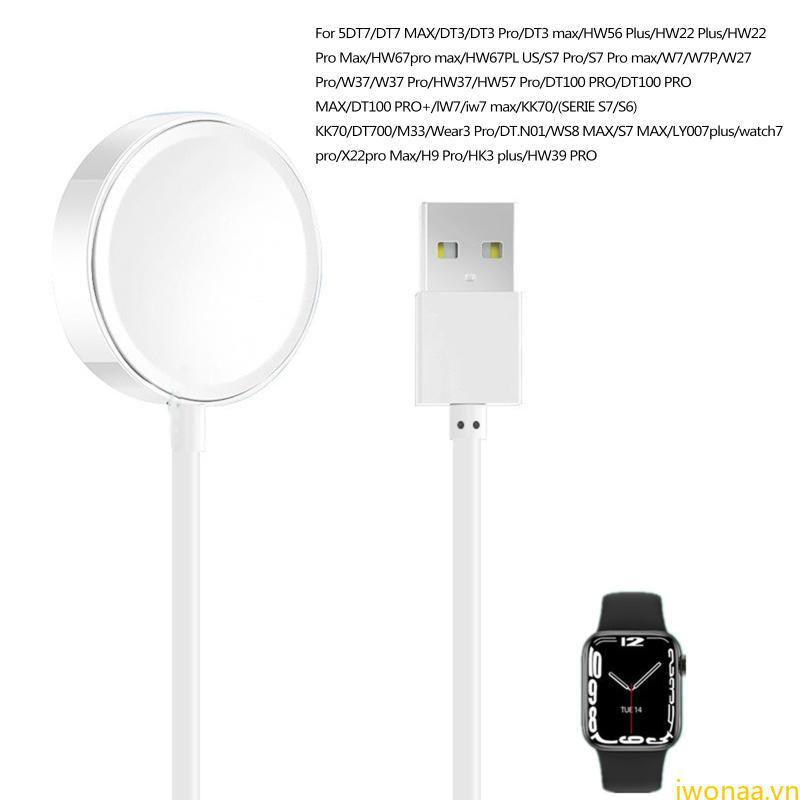 Đế sạc USB IWO cho đồng hồ DT7 DT3 DT100 Bộ chuyển đổi nguồn sạc từ tính