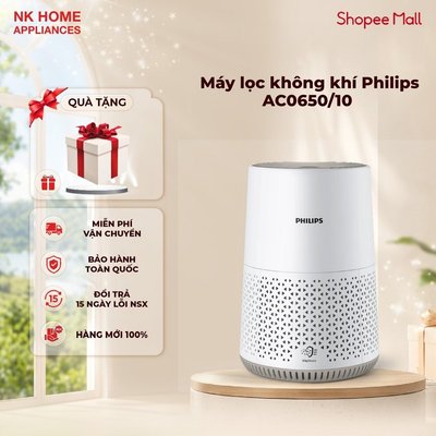 Máy lọc không khí Philips AC0650/10 - NanoProtect HEPA lọc đến bụi 0.003 μm - Phạm vi lọc 44m2