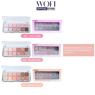Bảng Phấn Mắt 12 ô Jary Dream Star Eyeshadow Palette Bền Màu Lâu Trôi