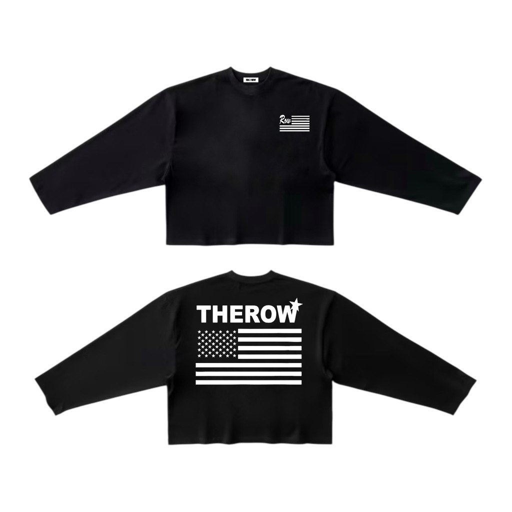 Áo Thun Tay Dài Long Sleeve Boxy THEROW 250gsm Form Rộng Cổ Tròn Unisex Nam Nữ Basic | BigBuy360 - bigbuy360.vn