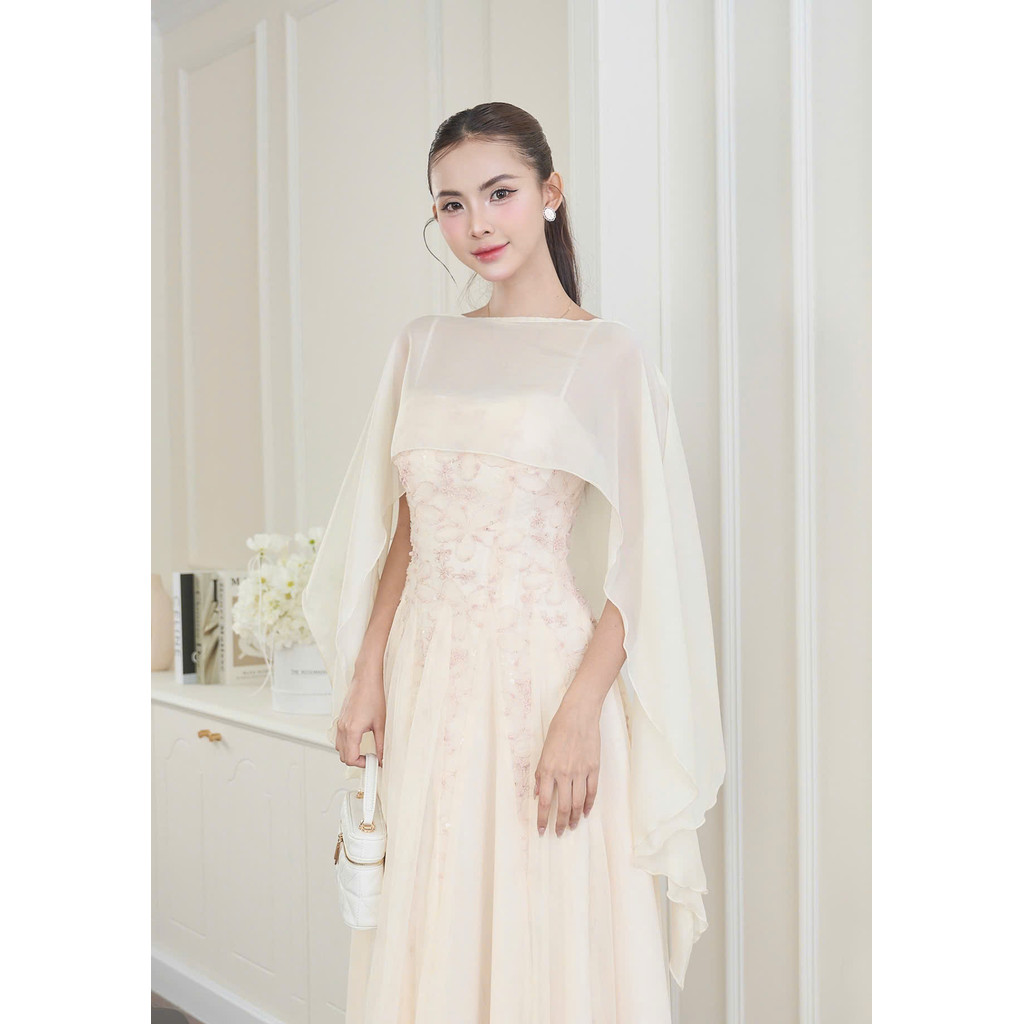 Khăn Choàng Voan Ánh Kim Che Bắp Tay Yêu Kiều  K0001