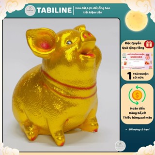Heo đất ống tiết kiệm tiền tai vểnh vàng đồng vip cute đáng yêu LD58 - TABILINE
