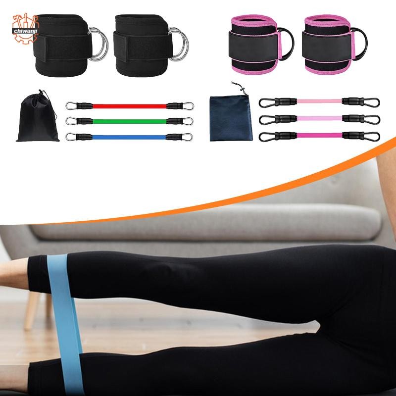 Dây kháng lực tập luyện mông và chân với các mức trọng lượng 10lbs, 20lbs, 30lbs