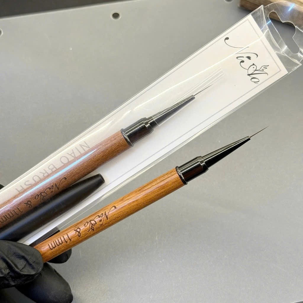 Cọ vẽ nét mảnh niao cán gỗ, cọ nét vẽ nail