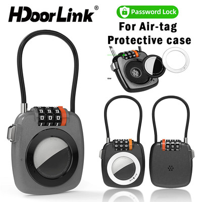 HdoorLink Cho Air-tag Khóa An Toàn Vỏ Bảo Vệ Kết Hợp Khóa Với Cáp Móc Khóa Chống Mất