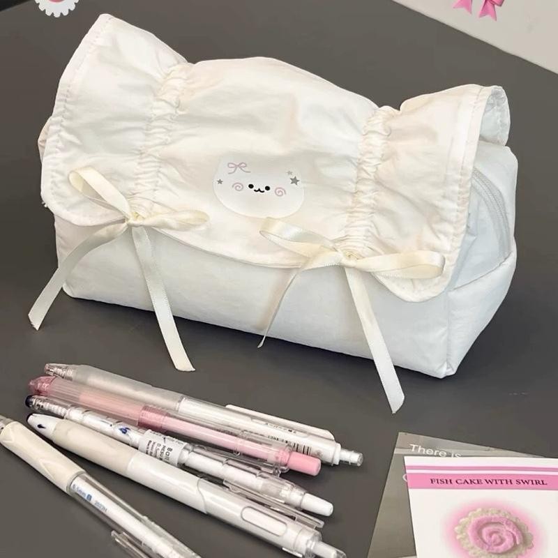 Túi đựng bút cỡ lớn nhiều ngăn KAMI TB26 , Hộp bút vải họa tiết , hộp đựng bút trong suốt đáng yêu