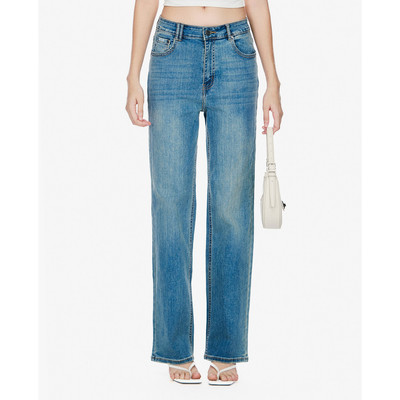 GIGI - Quần jeans nữ ống đứng phối wash bạc thời trang_G3103J242320-57