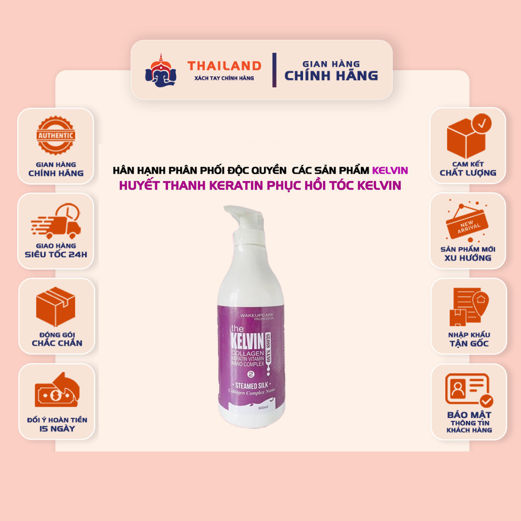 HUYẾT THANH KERATIN KELVIN – PHỤC HỒI TÓC HƯ TỔN, DƯỠNG MỀM MƯỢT, GIẢM GÃY RỤNG
