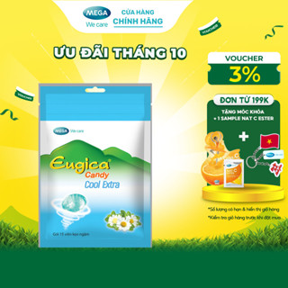 Kẹo ngậm the mát thảo dược EUGICA CANDY COOL EXTRA (Túi zip 15 viên)