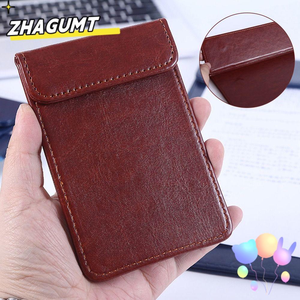 ZHAGUMT Bill Book, PU Leather Bill Organizer Thư mục hóa đơn tiền mặt, Di động từ tính Snap Sách tiề