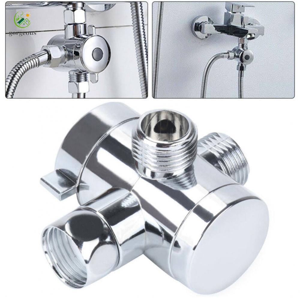 [FUXIN]Three-Way Shower Arm Mounted 1/2' 3-Way ABS Diverter Valve Shower Head