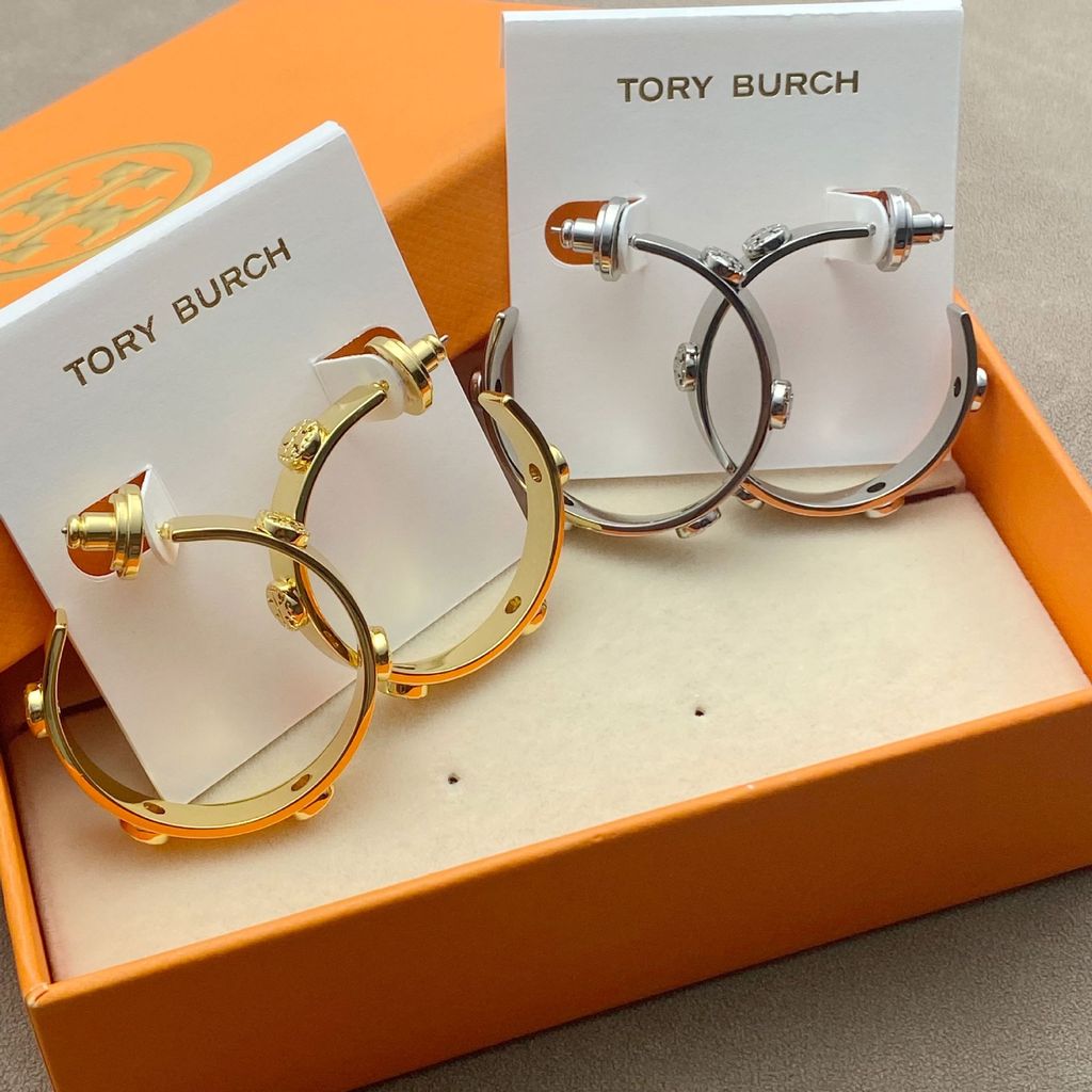 LDAJ New stylish and exquisite commuter Qingdao jewelry with a metallic feel LOG Round elegant earri