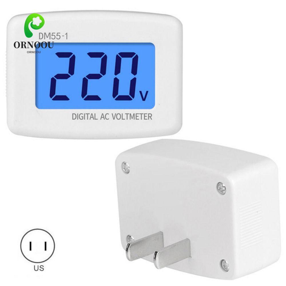 Máy kiểm tra điện áp ổ cắm ORNOOU Máy đo điện áp AC DM55-1 EU / US Plug Volt Meter