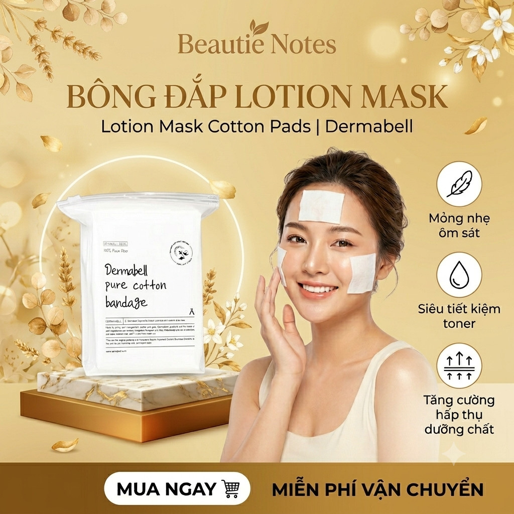 [HỎA TỐC] BÔNG ĐẮP TONER LOTION MASK DERMABELL HXT