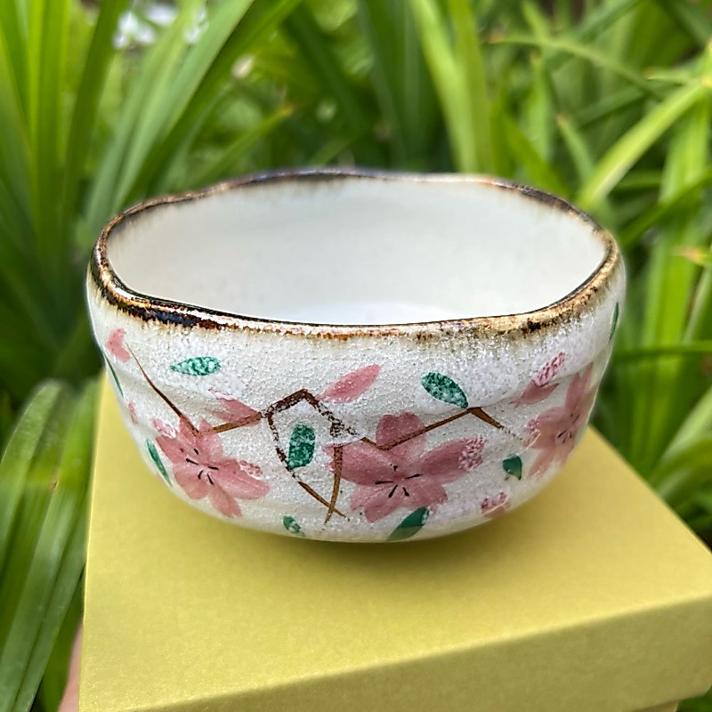 Chawan hoa sakura Nhật Bản - bát đánh matcha - Gốm Nhật