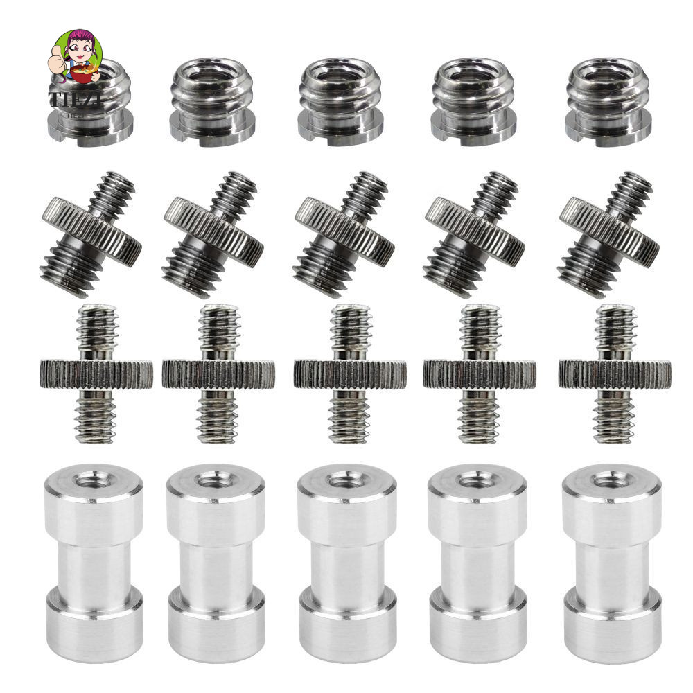 Bộ đai ốc vít máy ảnh TIEZI, Bộ vít gắn từ nam sang nữ 3 / 8 inch, Universal 1 / 4 "đến 3 / 8" 1 / 4
