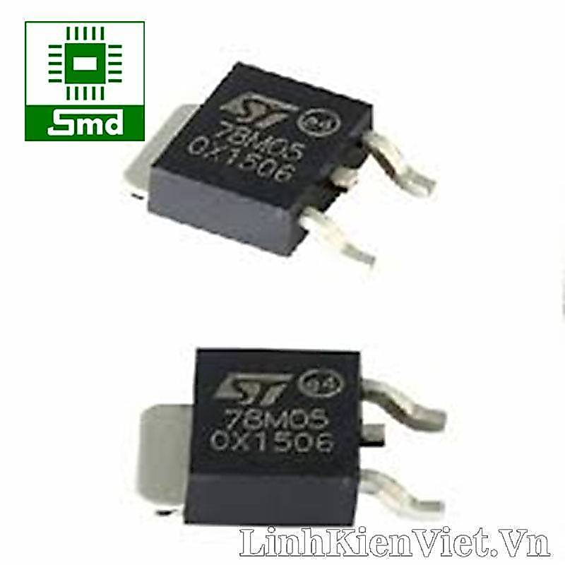 Set 5 IC nguồn Ổn Áp họ 78xx 78M05 78M09 78M12 TO252 5V 9V 12V 7805 chân dán SMD 7805 7809 7812 7806
