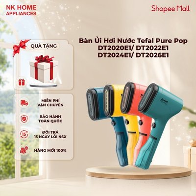 Bàn Ủi Hơi Nước Cầm Tay Tefal Pure Pop DT2020E1/ DT2022E1/DT2024E1/ DT2026E1 - Hàng Chính Hãng