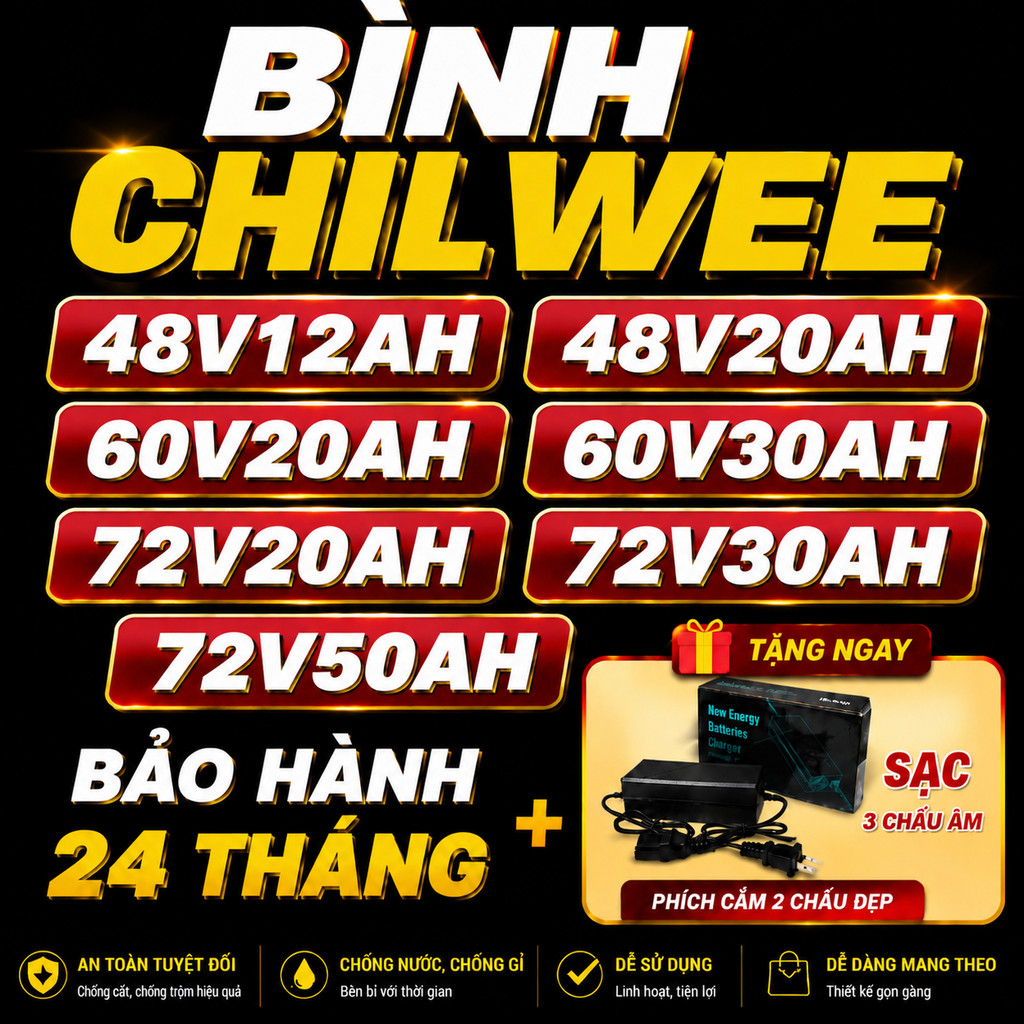 bình xe điện(tặng sạc)48v12ah,48v20ah,60v20ah,60v30ah,72v20ah,72v30ah,72v50ah
